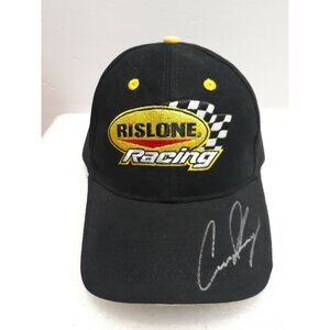 Rislone Racing Embroidered Cap Hat Strapback Black Autographed